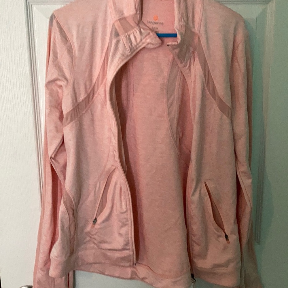 Light pink athletic jogging jacket